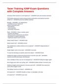 Taser Training X26P Exam Questions with Complete Answers