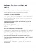 Software Development Life Cycle &lpar;SDLC&rpar; Questions and answers graded A&plus; 2025&sol;2026
