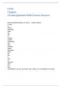 CFIN Chapter 2 Exam Questions With Correct Answers