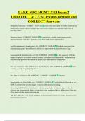 UARK MPO MGMT 2103 Exam 2  UPDATED    ACTUAL Exam Questions and  CORRECT Answers
