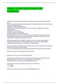 TEWLS EXAM QUESTIONS AND ANSWERS &vert; ACCURATE