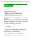 TEWLS OVERVIEW EXAM QUESTIONS AND ANSWERS