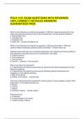 POLS 1101 EXAM QUESTIONS WITH REVIEWED 100&percnt; CORRECT DETAILED ANSWERS GUARANTEED PASS