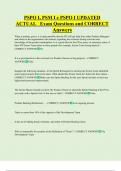 PSPO I&comma; PSM I e PSPO I UPDATED  ACTUAL   Exam Questions and CORRECT  Answers