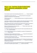 POLS 1101 TESTED EXAM QUESTIONS WITH VERIFIED ANSWERS LATEST UPDATE