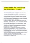 POLS 1101 FINAL EXAM QUESTIONS AND ANSWERS ALL CORRECT 