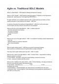 Agile vs&period; Traditional SDLC Models questions and answers graded A&plus; 2025&sol;2026