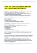 POLS 1101 PRACTICE TEST QUESTIONS WITH 100&percnt; CORRECT ANSWERS 