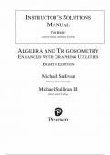Solution Manual for Algebra and Trigonometry Enhanced with Graphing Utilities 8th Edition by Michael Sullivan