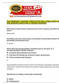 Emergency Nursing Orientation Final Exam &ndash; ENA &ndash; Verified Questions and Answers for Comprehensive Review