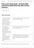 PGA Level 3 Study Guide - 3&period;0 EXAM 2025 COMPLETE QUESTIONS With 100&percnt; Verified Solutions&comma;