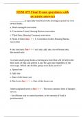 HSM 479 Final Exam questions with accurate answers