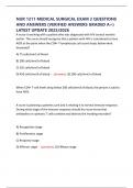 NUR 1211 MEDICAL SURGICAL EXAM 2 QUESTIONS AND ANSWERS &lpar;VERIFIED ANSWERS GRADED A&plus;&rpar; LATEST UPDATE 2025&sol;2026