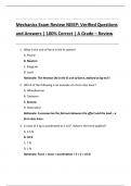 Mechanics Exam Review NEIEP&colon; Verified Questions  and Answers &vert; 100&percnt; Correct &vert; A Grade &ndash; Review