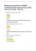 Bundle For Mechanics Exam Review NEIEP&colon; Verified Questions and Answers &vert; 100&percnt; Correct &vert; A Grade &ndash; Review &vert; 2025 Updated Study Pack &vert; Instant Download