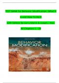 TEST BANK for Behavior Modification&colon; What It  Is and How To Do It 12th Edition by Garry Martin & Joseph J&period; Pear&period; All Chapters 1 - 29
