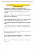 RHM 470 &ndash; Test 1 Questions with Accurate Answers &vert; Hospitality Technology and Information Systems &vert; Dr&period; Shin