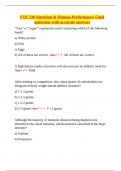 FSN 338 &ndash; Nutrition & Human Performance Final Questions with Accurate Answers &vert; Sports Nutrition and Dietetics &vert; Complete Exam Prep