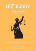 Summary LPC - Commercial Law Revision Notes incl&period; Workshop and Prep Study Guide Task Answers