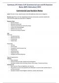Summary LPC CLIP &lpar;Commercial Law and IP&rpar; Revision Notes incl&period; Workshop and Prep Task Answers