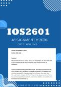 IOS2601 ASSIGNMENT 2 SEMESTER 1 2026 - DISTINCTION &vert; DUE 24 April 2026