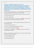 620 ADULT WOMEN'S HEALTH AG AND FNP  CERTIFICATION EXAM 4TH EDITION WINLAND-BROWN  AND DUNPHY&vert;&vert; ACCURATE AND FREQUENTLY TESTED  QUESTIONS AND 100&percnt; CORRECT ANSWERS&vert;&vert; LATEST AND  COMPLETE UPDATE WITH EXPERT VERIFIED SOLUTIONS&vert;&vert;  SURE PASS&excl;&excl; 