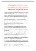 ATI Nursing Care of Children Proctored  Exam &lbrace;NGN&rcub;70 QUESTIONS AND VERIFIED 