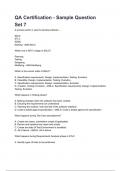 QA Certification - Sample Question Set 7 Questions and answers graded A&plus; 2025&sol;2026