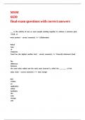 MSM 6630 final exam questions with correct answers&period;