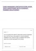 CASE MANAGER CERTIFICATION EXAM 2025 QUESTIONS WITH ALREADY PASSED SOLUTIONS&excl;&excl;
