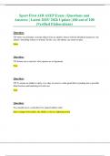 Sport First AID ASEP Exam &vert; Questions and Answers &vert; Latest 2025&sol; 2026 Update &vert;100 out of 100 &lpar;Verified Elaborations&rpar;