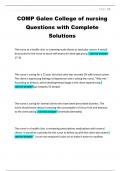 COMP Galen College of nursing Questions with Complete Solutions