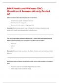 D440 Health and Wellness EAQ Questions & Answers Already Graded A&plus;