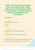 NR601 &sol; NR-601 Midterm Exam Study Guide Q & A &lpar;Newest 2025 &sol; 2026&rpar;&colon; Primary Care of the Maturing & Aged Family Practicum &sol; Complete Questions and Correct Detailed Answers &ndash; Chamberlain  