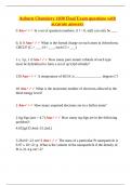 Auburn Chemistry 1030 Final Exam questions with accurate answers