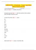 CHEM 1032 &ndash; Exam 1 Vocabulary and Concept Review with Accurate Answers &vert; Auburn University &vert; Atomic Theory&comma; Quantum Numbers&comma; and Periodic Trends