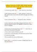 COMM 1000 &ndash; Final Exam Study Guide with Accurate Answers &vert; Auburn University &vert; Public Speaking Terms&comma; Fallacies&comma; Delivery&comma; and Ethics