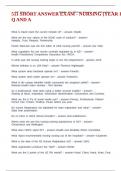 511 SHORT ANSWER EXAM - NURSING &lpar;YEAR 1&rpar; Q AND A