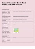 General Chemistry 2 ACS Final Review test with answers&period; &Tab; Terms in this set &lpar;25&rpar; What are the 4 types of intermolecular forces listed from weakest to strongest&quest;&Tab;London dispersion&comma; dipole-dipole&comma; hydrogen bonding&comma; ion-dipole What effect does IMFs have on s