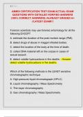 ABMDI CERTIFICATION TEST EXAM ACTUAL EXAM  QUESTIONS WITH DETAILED VERIFIED ANSWERS  &lpar;100&percnt; CORRECT ANSWERS&rpar; &sol;ALREADY GRADED A&plus;  &sol;&sol;LATEST EXAM&excl;&excl;&excl;