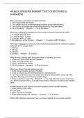 HAWAII DRIVERS PERMIT TEST QUESTIONS & ANSWERS