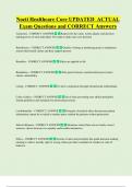 Nocti Healthcare Core UPDATED  ACTUAL   Exam Questions and CORRECT Answers 