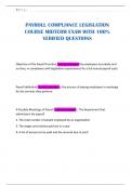 PAYROLL COMPLIANCE LEGISLATION COURSE MIDTERM EXAM WITH 100&percnt; VERIFIED QUESTIONS