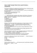 MHA COMP EXAM PRACTICE QUESTIONS & ANSWERS