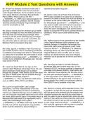 AHIP Module 2 Test Questions with Answers
