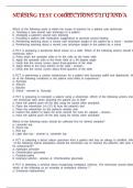 NURSING TEST CORRECTIONS 5&sol;11 Q AND A