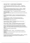 OIM 452 TEST 1 QUESTIONS & ANSWERS