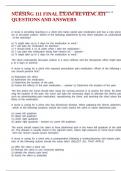 NURSING 111 FINAL EXAM REVIEW&period; ATI QUESTIONS AND ANSWERS