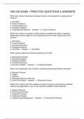 OIM 452 EXAM 1 PRACTICE QUESTIONS & ANSWERS