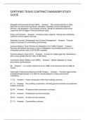 CERTIFIED TEXAS CONTRACT MANAGER STUDY GUIDE